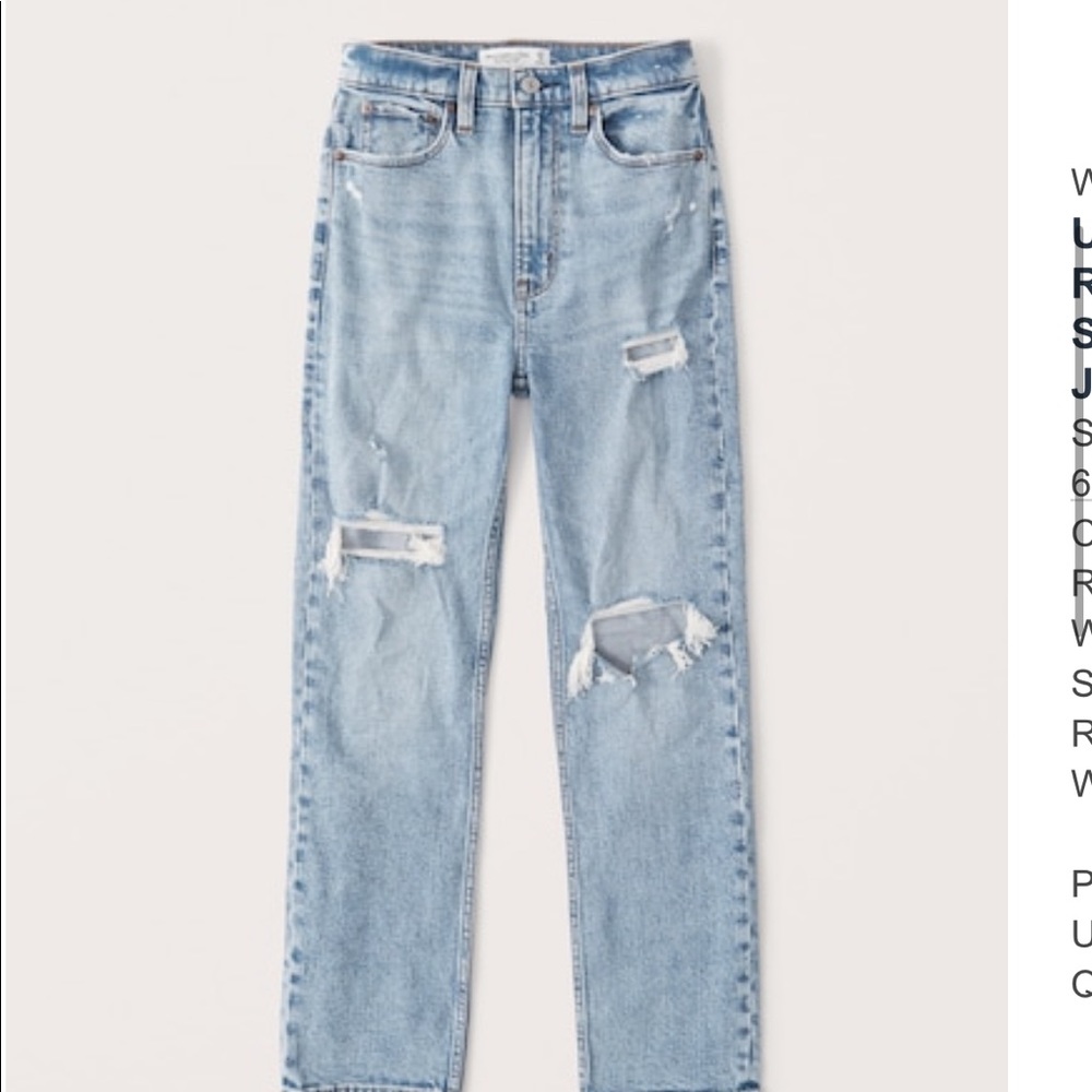 Ultra high rise ankle jeans